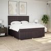 vidaXL Boxspringbett mit Matratze Dunkelbraun 180x200 cm Stoff 3292152 Bild 3