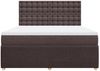 vidaXL Boxspringbett mit Matratze Dunkelbraun 180x200 cm Stoff 3292152 Bild 4