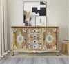 Sideboard >Sharma< in Braun, Mangoholz - 140x85x40cm (BxHxT) Bild 2