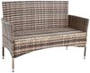 Gartenbank Rattan Gartenmöbel 2-Sitzer Polyrattan Sitzbank Sitzkissen Braun Bild 3
