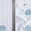 Schmaler Duschvorhang Weiß 150x180 Polyester Stoff, wasserabweisend, waschbar Bild 3