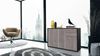 Vladon Sideboard Ben V3, Kommode mit 3 Türen und 2 Schubladen, Schwarz matt/Eiche Nordic (117 x 74 x 36 cm) Bild 2