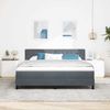 vidaXL Boxspringbett mit Matratze Dunkelgrau 180 x 200 cm Samt 3339123 Bild 3