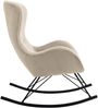 Schaukelstuhl Lammfelloptik Beige 70 x 94 x 102 cm Bild 3