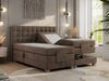 Boxspringbett elektrisch verstellbar, Schlafzimmerbett, Bettkasten - ELEKTRO - 200 x 200 cm - Braun Velvet - H3 Bild 2