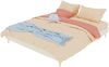 Modern Minimalist Bed Frame, 160x200 cm, Beige, Dutch Velvet Fabric, Low-Profile Base, Modern Style Bedroom Furniture. Excludes Gas Lift Mechanism, Headboard, and Mattress. Bild 3