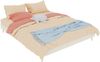 Modern Minimalist Bed Frame, 160x200 cm, Beige, Dutch Velvet Fabric, Low-Profile Base, Modern Style Bedroom Furniture. Excludes Gas Lift Mechanism, Headboard, and Mattress. Bild 2
