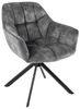 riess-ambiente Polsterstuhl PAPILLON grau / schwarz (Einzelartikel, 1 St), Esszimmer · Samt · Metall · Armlehne · 180° drehbar · Modern Design Bild 2