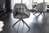 riess-ambiente Polsterstuhl PAPILLON grau / schwarz (Einzelartikel, 1 St), Esszimmer · Samt · Metall · Armlehne · 180° drehbar · Modern Design Bild 1