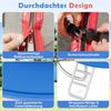 Trampolin outdoor mit Leiter Gartentrampolin rund mit Sicherheitsnetz Randabdeckung & Metallrahmen Ø305cm Bunt Bild 3