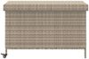 vidaXL Gartentruhe mit Rollen Hellgrau 110x55x73 cm Poly Rattan 4103830 Bild 4