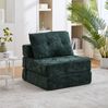Schlafsofa 79 x 79 x 57 cm, ausklappbar bis 79 x 180 x 18 cm – Bodensofa aus Chenille mit Kissen Bild 3