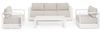 Garten-Set Sesmo aus Aluminium und Olefin-Gewebe, modern, weiß-beige, inkl. Kissen, 4-teilig Bild 2