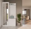 Selsey 'Duvio' Flurgarderobe mit Schrank und Spiegel, Weiß, 100 cm Bild 2