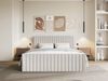 Selsey 'Saliano' Boxspringbett mit Bettkasten, Topper und Chenille-Bezug, Hellbeige, 140x200 cm Bild 2