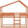 vidaXL Etagenbett mit Dach Wachsbraun 80x200 cm Massivholz Kiefer 3282043 Bild 4
