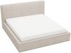 GRAINGOLD Monaco Doppelbett 140x200, Polsterbett mit Bettkasten und Kopfteil, Velour-Stoff, Beige Bild 2
