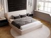 GRAINGOLD Monaco Doppelbett 140x200, Polsterbett mit Bettkasten und Kopfteil, Velour-Stoff, Beige Bild 3