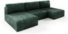 Wohnlandschaft Sofa mit Schlaffunktion NATALIA in Stoff Tilia Grün Bild 2