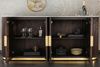 riess-ambiente Sideboard GATSBY 170cm braun/gold - Mangoholz, Massiv, weißer Marmor, Stauraum (Einzelartikel, 1 St), Eleganter Vintage-Schrank - ideal für Flaschen, Getränke und Geschirr Bild 4