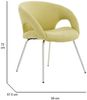 Dmora Stuhl Arturo, Wartestuhl mit Armlehnen für das Büro, ergonomischer Wartesitz, 58 x 59 x 72 cm, Gelb Bild 3