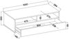 Selsey 'Rednaw' TV-Lowboard mit Schublade, Beton-Optik, 30 x 100 x 31 cm Bild 5