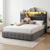 Gdood Polsterbett Stauraumbett Doppelbett LED (1 tlg, Inkl. Bettkasten), Mit LED-Beleuchtung, Ladefunktion, Samt, 140x200 cm Bild 2