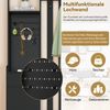 Flurgarderobe Schwarz 6-in-1 All-in-One Garderobe mit Sitzbank, Schublade, Stecktafel, 4 Kleiderhaken, Regal und Aufbewahrungsschrank Bild 4