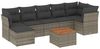vidaXL 8-tlg. Garten-Sofagarnitur mit Kissen Grau Poly Rattan 3256088 Bild 2