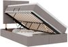 vidaXL Bett mit Stauraum und LED mit LED Taupe 120 x 200 cm Polyester 3372411 Bild 2