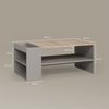 Livinity® Couchtisch Piave, Greige, mit Regalen (1-St) Bild 3