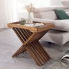Beistelltisch MUMBAI Massivholz Sheesham Design Klapptisch Serviertablett und Tisch-Gestell klappbar Landhaus-Stil Bild 2