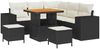 vidaXL Gartensofa-set mit Kissen 8 pcs Schwarz und Creme Poly-Rattan 3363950 Bild 2