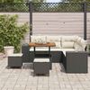 vidaXL Gartensofa-set mit Kissen 8 pcs Schwarz und Creme Poly-Rattan 3363950 Bild 3