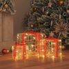 vidaXL Geschenkbox mit 60 LEDs 3 pcs Warmweiß 20 x 20 x 20 cm Acryl 42019091 Bild 3