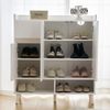 Schuhschrank mit verstellbaren Einlegeböden, 90x35x99 cm, weiß Bild 5