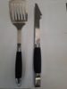 Grillbesteck-Set, 2-teilig, XXL, Edelstahl, Wender (44,5 cm) & Zange (43 cm)