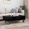 vidaXL Beistelltisch mit Rädern Schwarz Eichen-Optik 90 x 50 x 30 cm 891017 Bild 4