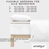 Schlafgut 'PURE TOPPER' Spannbettlaken, für Topper bis 10 cm Höhe, Sand Light, L 140x200 cm - 160x220 cm, 100% Bio-Baumwolle Bild 3