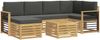 vidaXL Outdoor-Sofagarnitur 7 pcs Weiß und Anthrazit Polyester 3392167 Bild 2