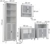 Badmöbel-Set Liora Weiß 4 Teile Vicco Bild 2