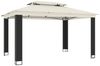 vidaXL Pavillon mit Doppeldach Creme 3,94x2,96 m Stahl 368446 Bild 2