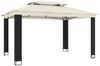 vidaXL Pavillon mit Doppeldach Creme 3,94x2,96 m Stahl 368446 Bild 5