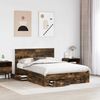vidaXL Bettrahmen mit Schubladen Raucheiche 135 x 190 cm Holzwerkstoff 3410908 Bild 3