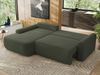 Ecksofa, L-förmiges, lose Kissen, DL-Schlaffunktion, (H 100 x T 187 x B 273 cm) - CUBO L - Boucle Grün - linke Seite Bild 3