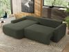 Ecksofa, L-förmiges, lose Kissen, DL-Schlaffunktion, (H 100 x T 187 x B 273 cm) - CUBO L - Boucle Grün - linke Seite Bild 4