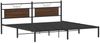 vidaXL Bettgestell ohne Matratze Braun Eichen-Optik 200x200 cm 4106848 Bild 3
