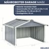 Mähroboter Garage aus Metall - 92x97x63cm | Dach Carport Überdachung für Rasenmäher Rasenroboter Automower Garten Mährobotergarage Regenschutz für Rasenmäher, Grau Bild 3