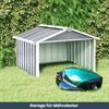 Mähroboter Garage aus Metall - 92x97x63cm | Dach Carport Überdachung für Rasenmäher Rasenroboter Automower Garten Mährobotergarage Regenschutz für Rasenmäher, Grau Bild 2