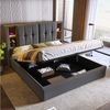 BlingBin Polsterbett Stauraumbett Beleuchtung Bettgestell (Einzelbett mit Kabellosem Laden USB C), Stauraum, 140x200cm Bild 5